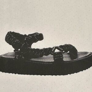 Circus by Sam Edelman Black Braided Sandals